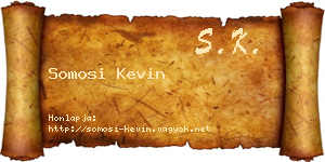 Somosi Kevin névjegykártya