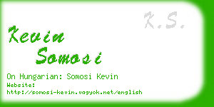 kevin somosi business card